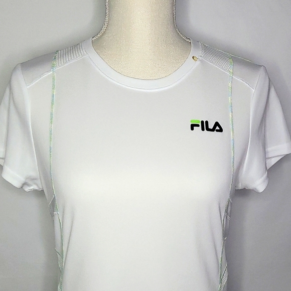 FILA SPORT ▪︎ WOMEN'S WHITE ATHLETIC TOP ▪︎ SIZE M - Picture 2 of 9
